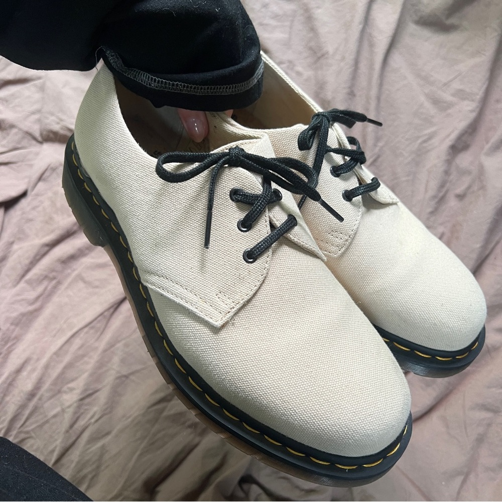 Dr. Martens 1461 Natural Canvas Oxfords